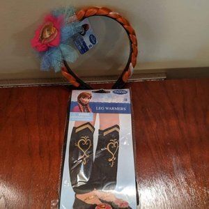 Disney Frozen Anna Headband and leg warmers Brand New